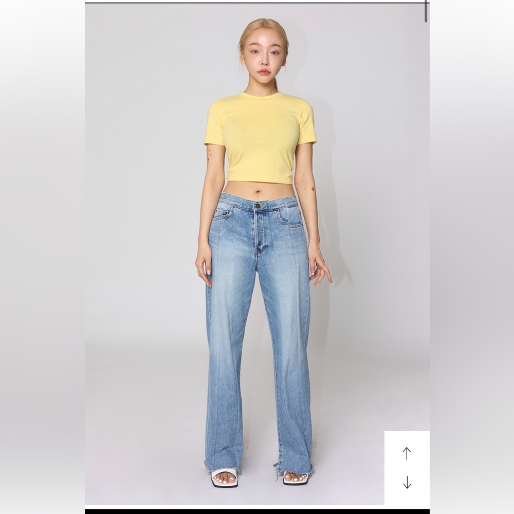 Stylenanda Contrast Colorblock Patchwork Black Jeans
